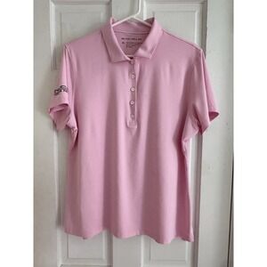 💙Peter‎ Millar Polo Shirt Ladies Sz XL Pink Golfer UPF 50+ Outdoor Women Logo